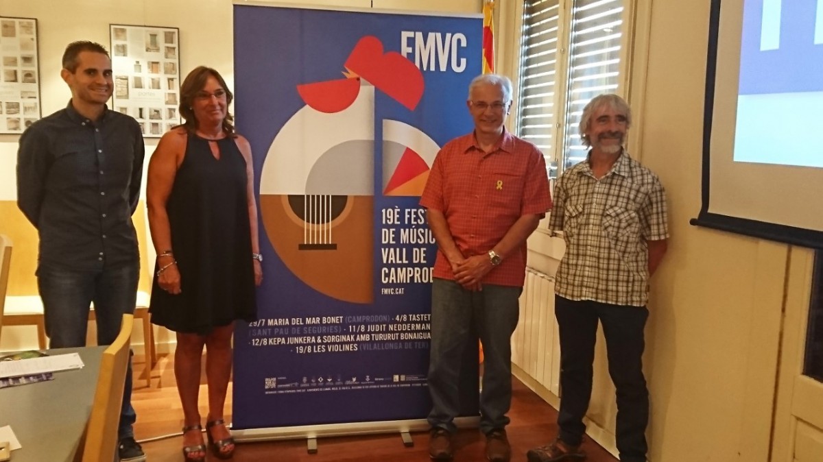 Juncà, Cambras, Rossell i Palau a la presentació de la 19a edició del FMVC a Sant Pau de Segúries