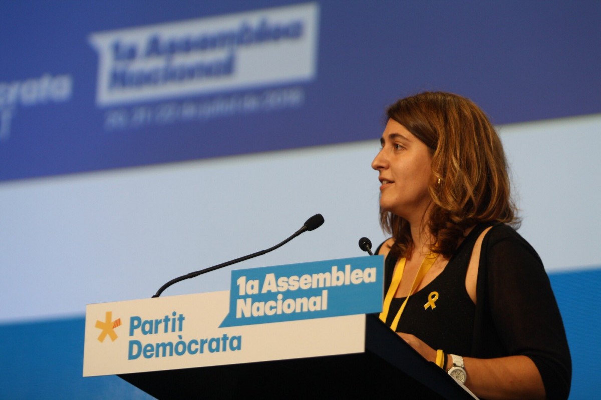 Marta Pascal, en una imatge en l'última assemblea del PDECat