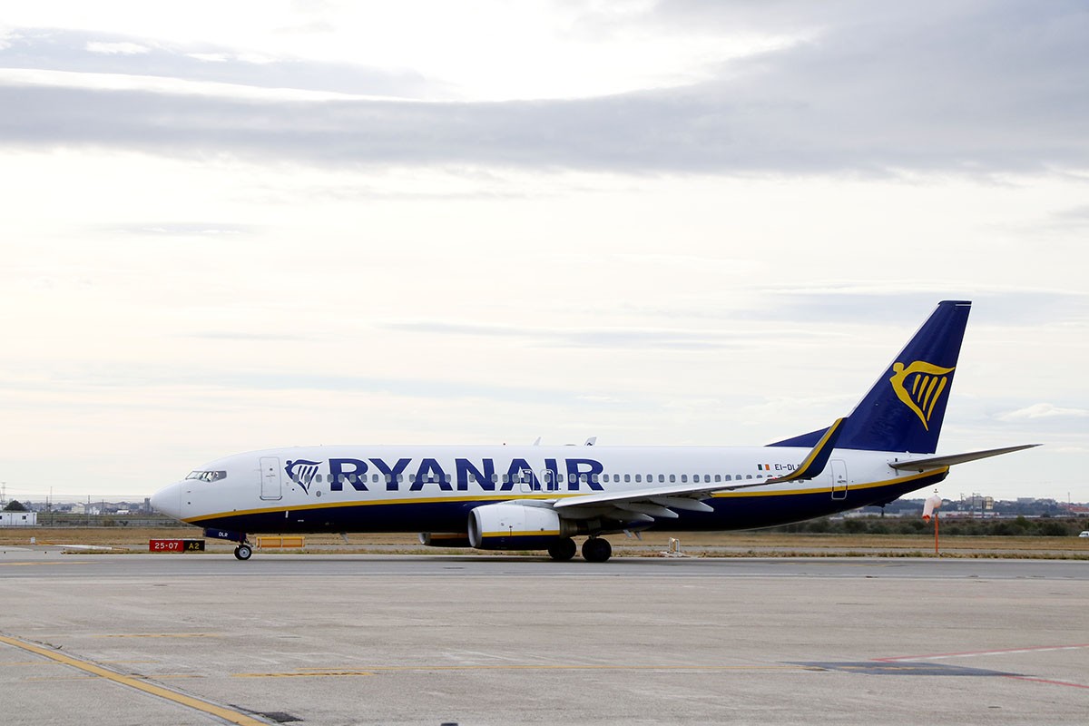 Un avió de Ryanair a l'aeroport de Reus