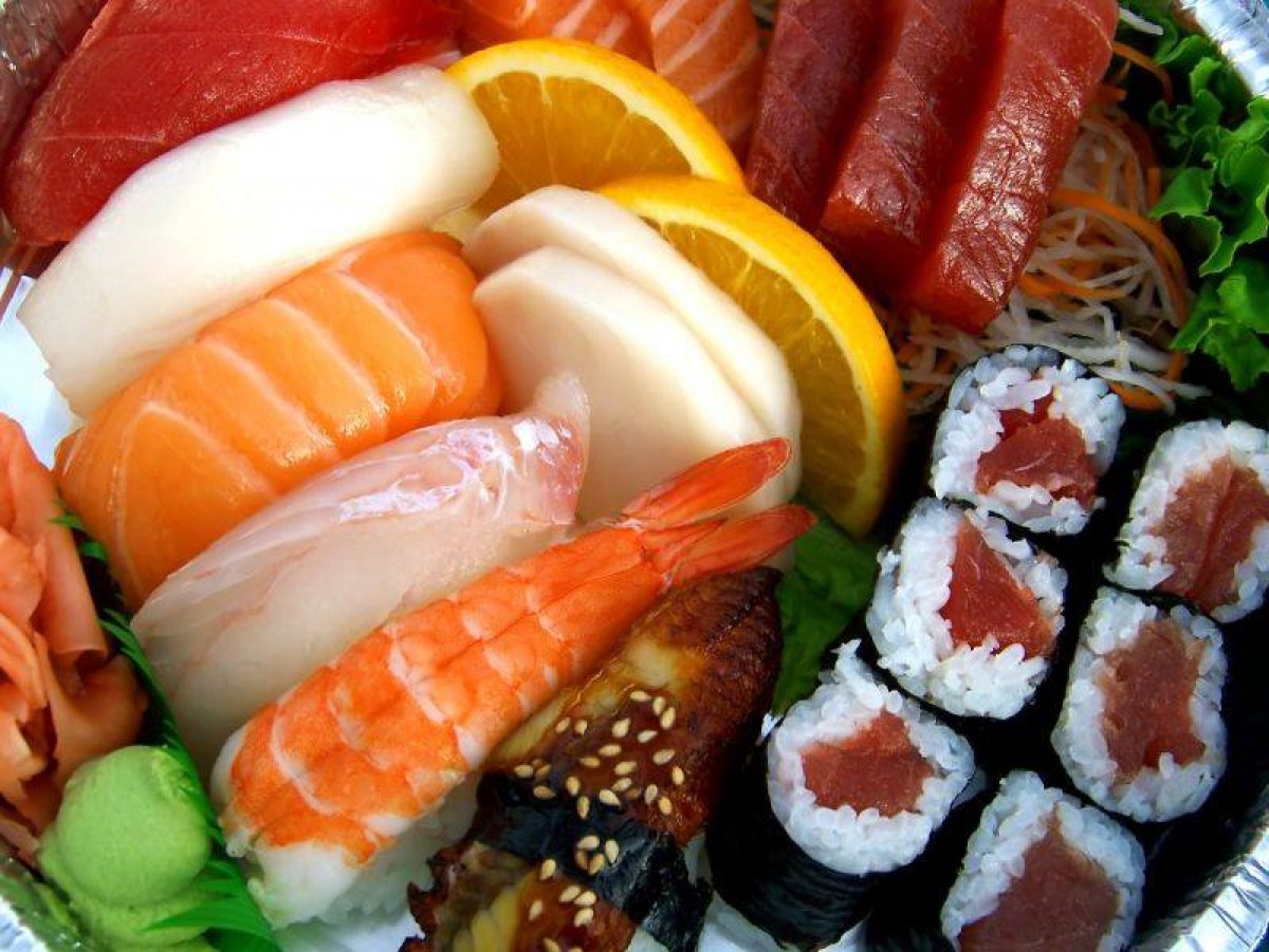Una mostra de sushi.