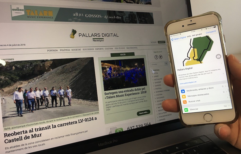 Pallars Digital s'estrena en una de les aplicacions més utilitzades