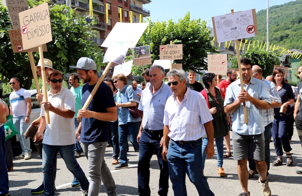 Ramaders del Pallars durant la manifestació del juny de l’any passat a Sort