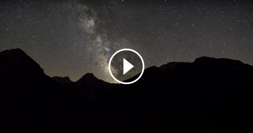 Les muntanyes d'Aigüestortes sota el cel estrellat
