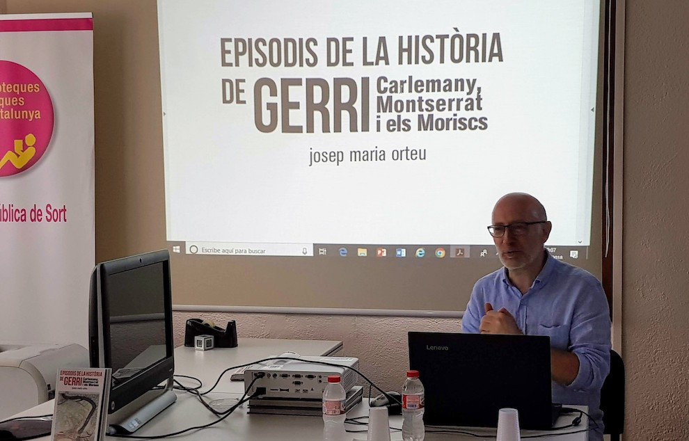 Josep Maria Orteu, durant la presentació del seu llibre