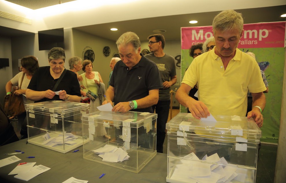 Públic del Mostremp votant els curtmetratges