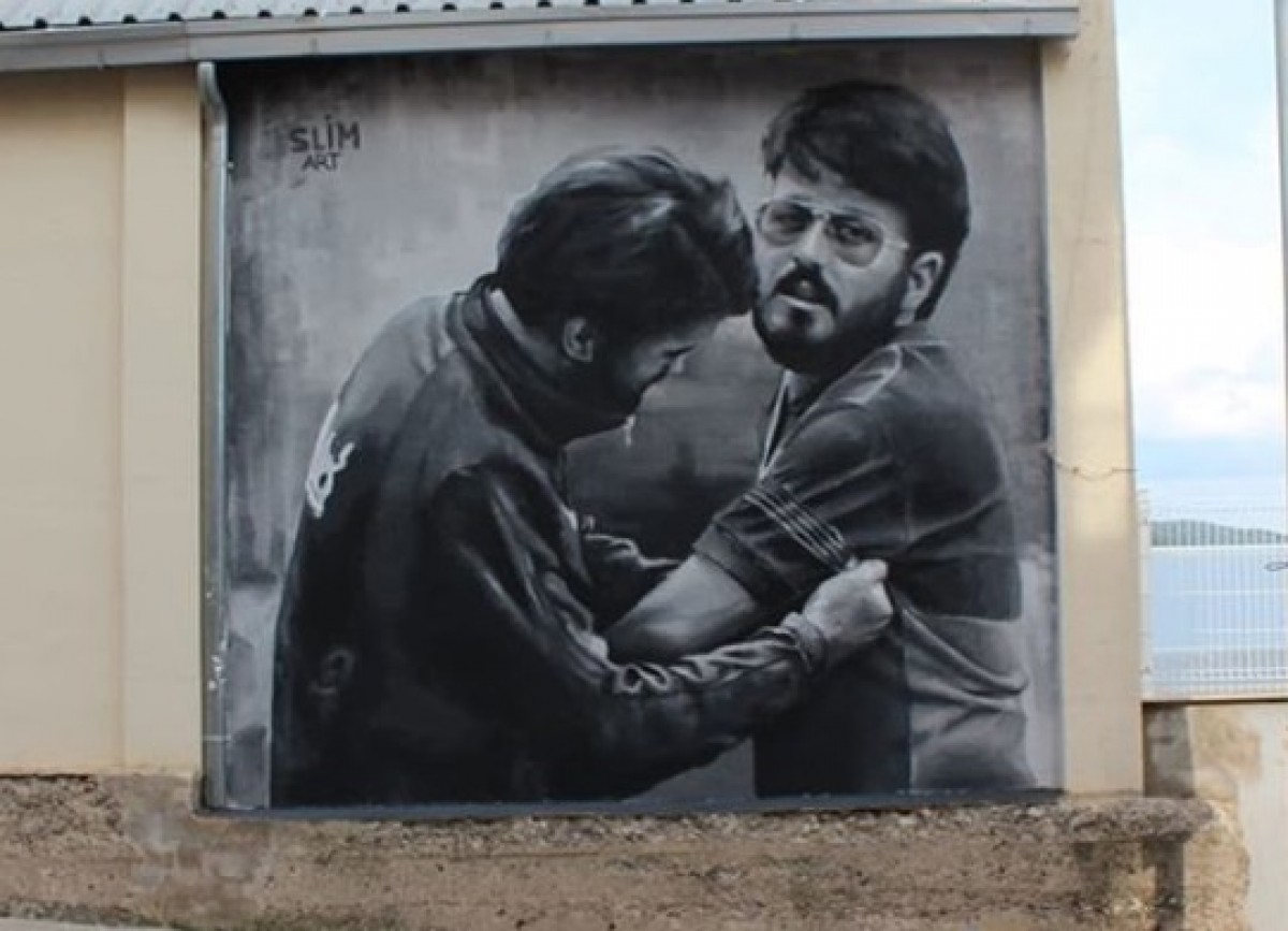 Mural d'homenatge a Toni Sabata.