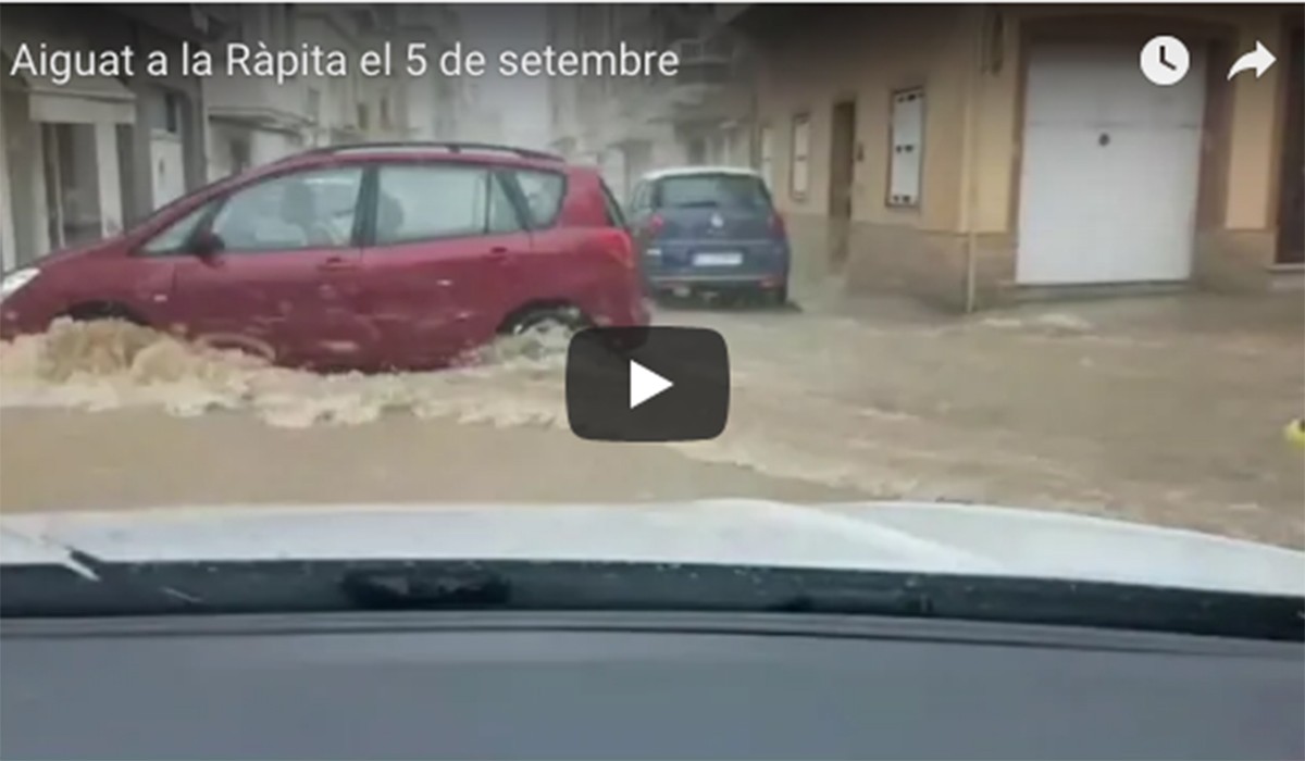 Imatges de la forta pluja caiguda a la Ràpita