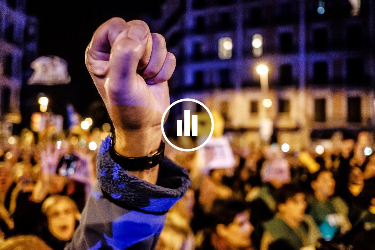 Manifestació recent, amb el lema «Sí a la república i al govern legítim», a Barcelona.
