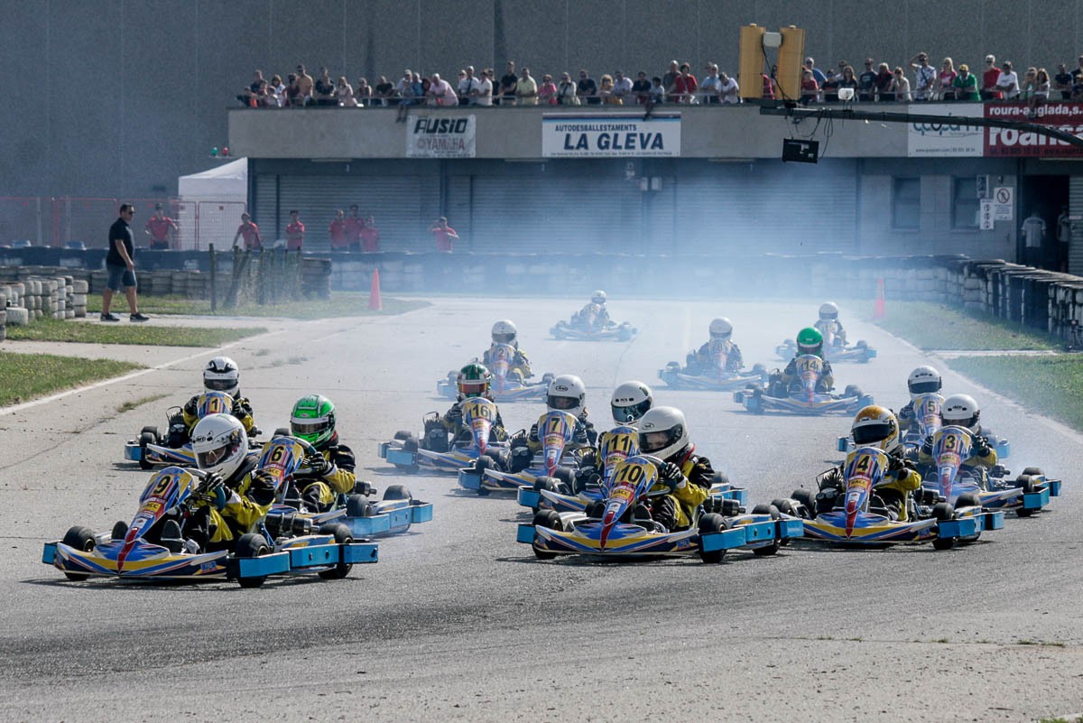 Una prova del campionat català de kàrting al Circuit d'Osona
