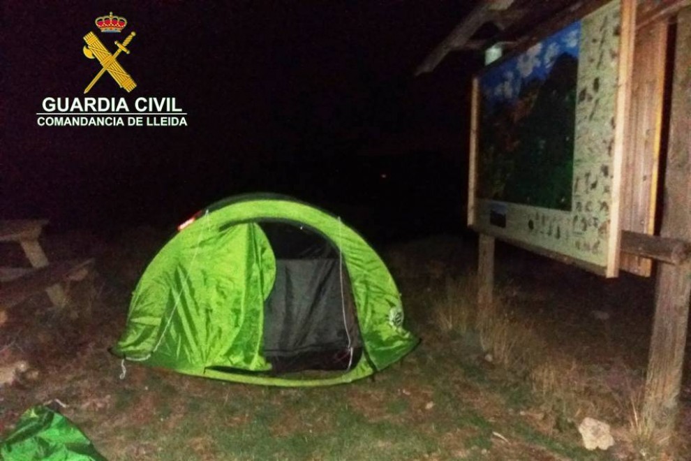 Imatge d’una de les acampades intervingudes a Boumort