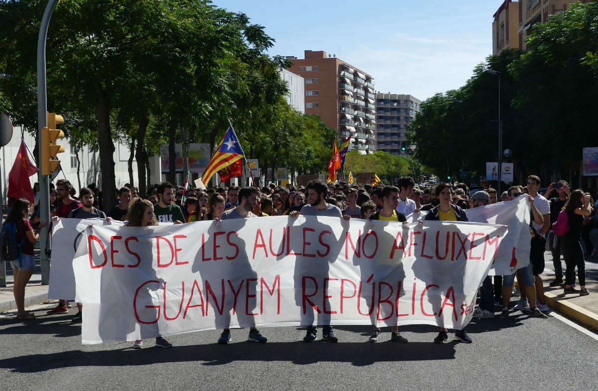 Manifestació d'estudiants a Tarragona.