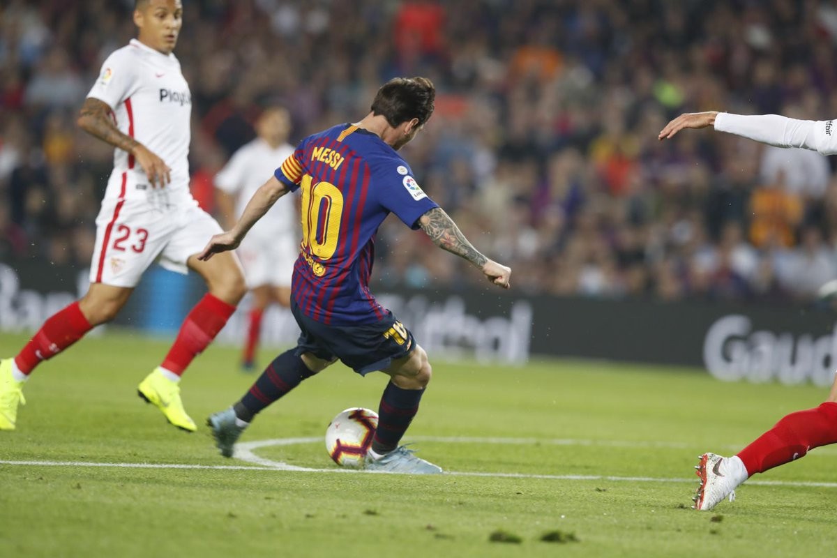 Leo Messi, en un dels moments del partit