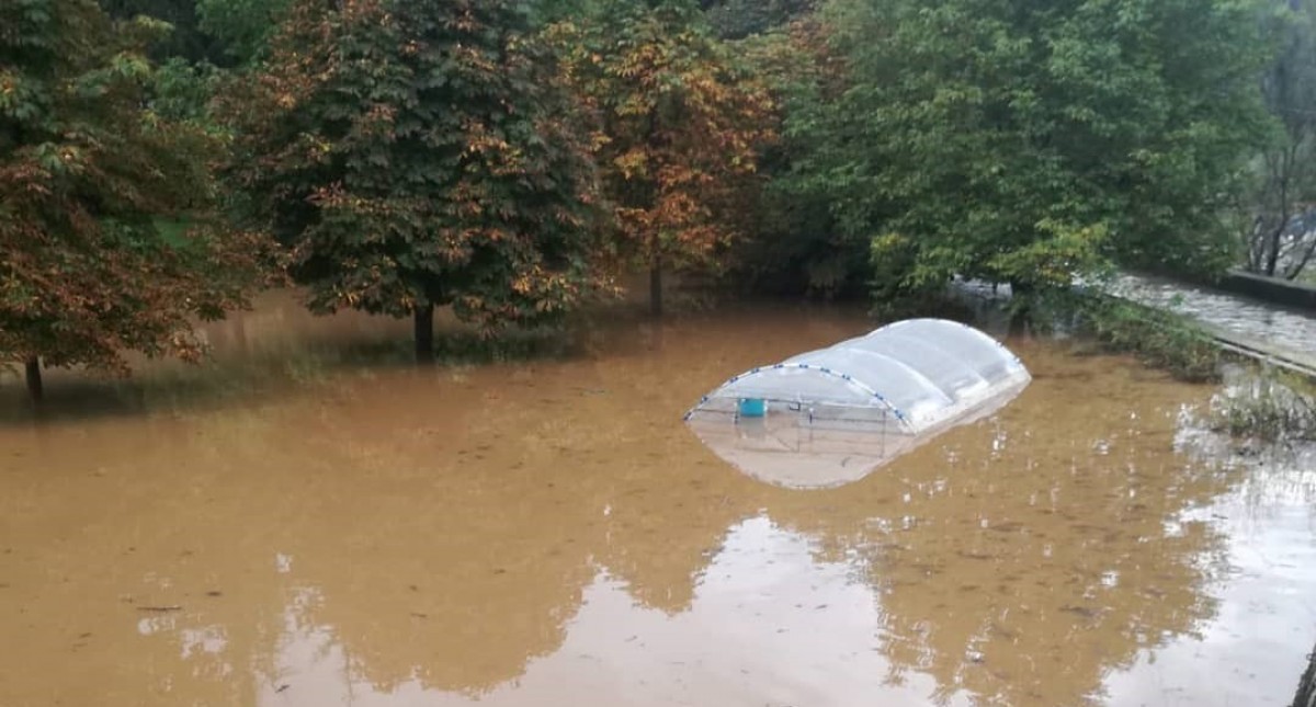 Els horts a Sant Joan van quedar totalment inundats per culpa del Leslie
