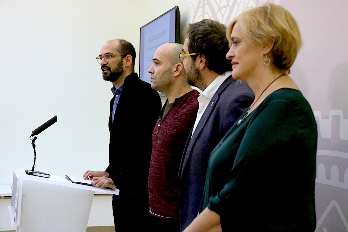 L'alcalde i els tinents d'alcalde de Sabadell, en roda de premsa