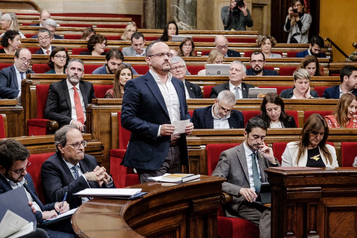 El líder del PP a Catalunya, Alejandro Fernández, al Parlament 