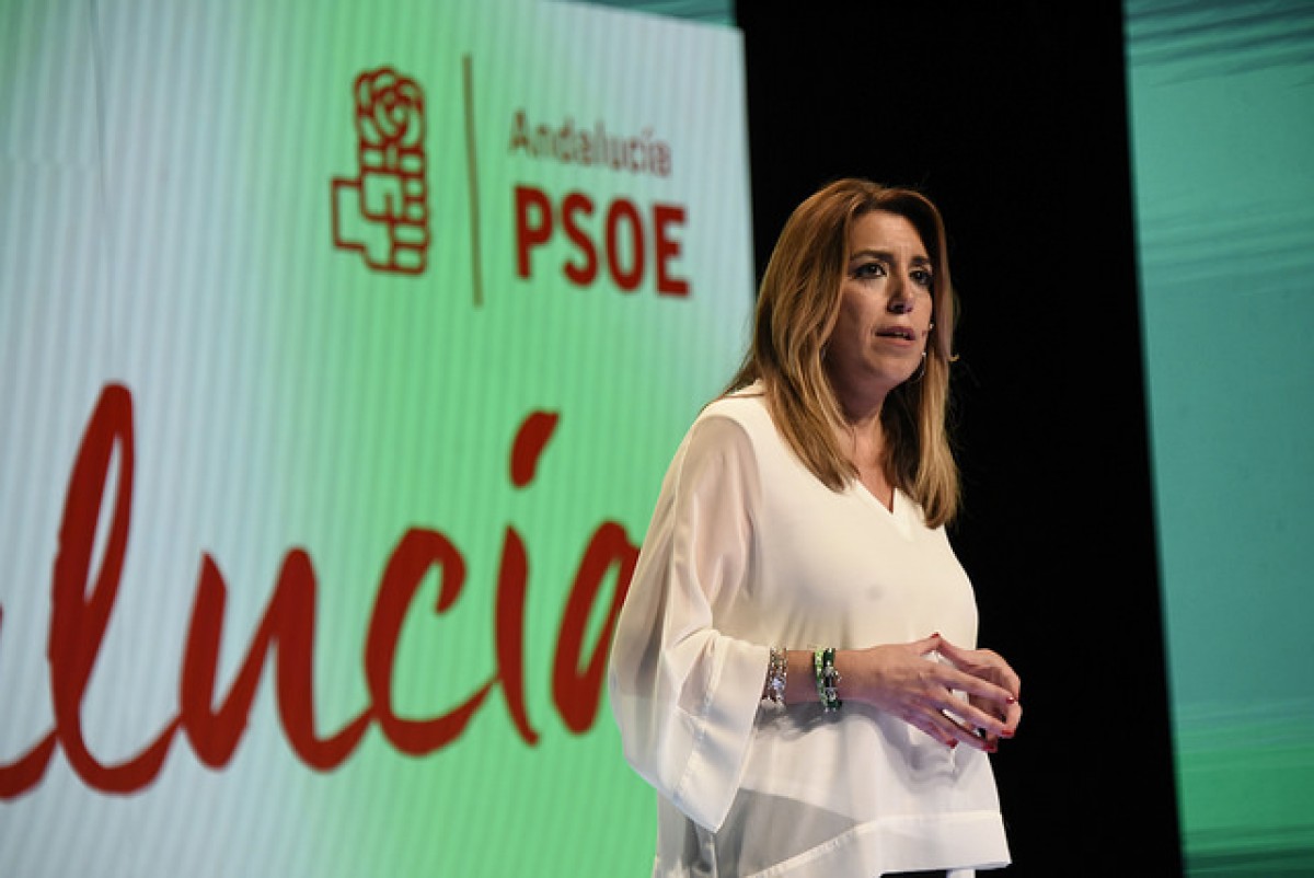 Susana Díaz, en l'estrena de la campanya de les eleccions andaluses