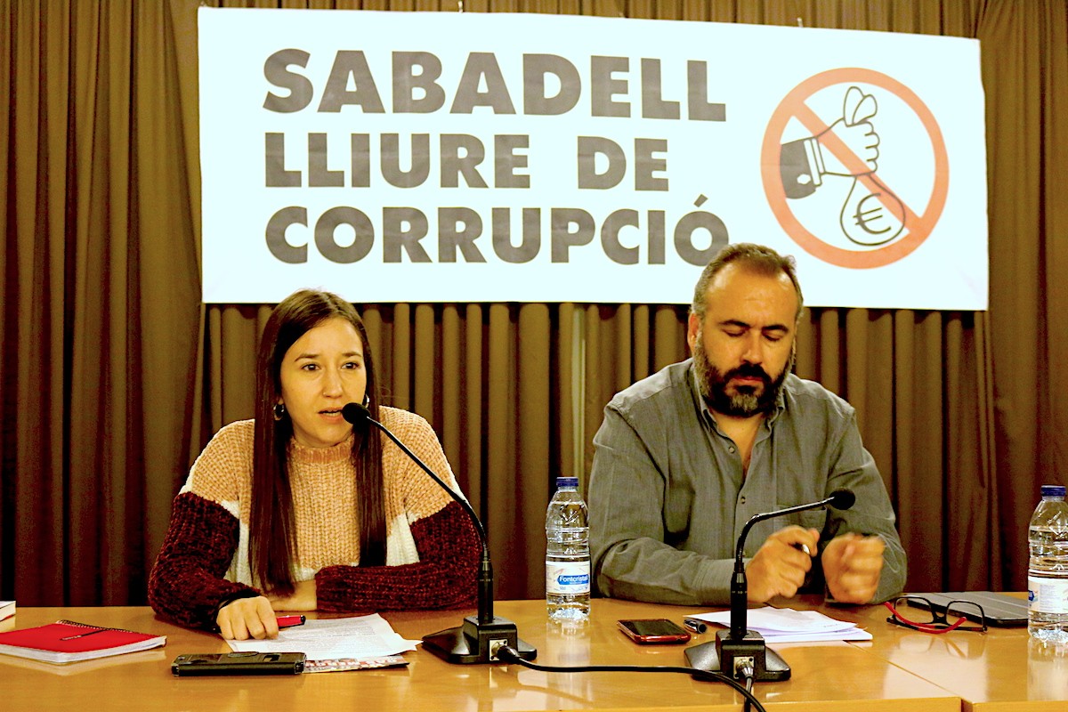 Sara Gonzàlez i Raul Garcia Barroso, aquest dilluns a Sabadell