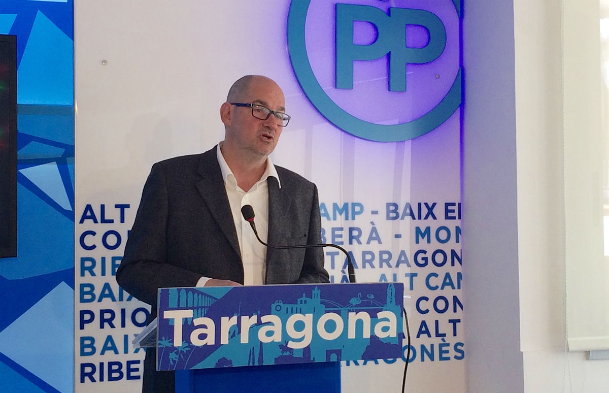 Jordi Roca, diputat del PP per Tarragona, en roda de premsa  