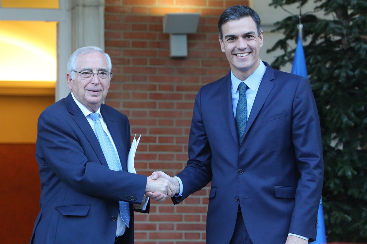 El president de la ciutat de Melilla amb Pedro Sánchez