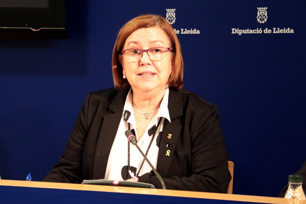 Rosa Maria Perelló anunciant els pressupostos pel 2019