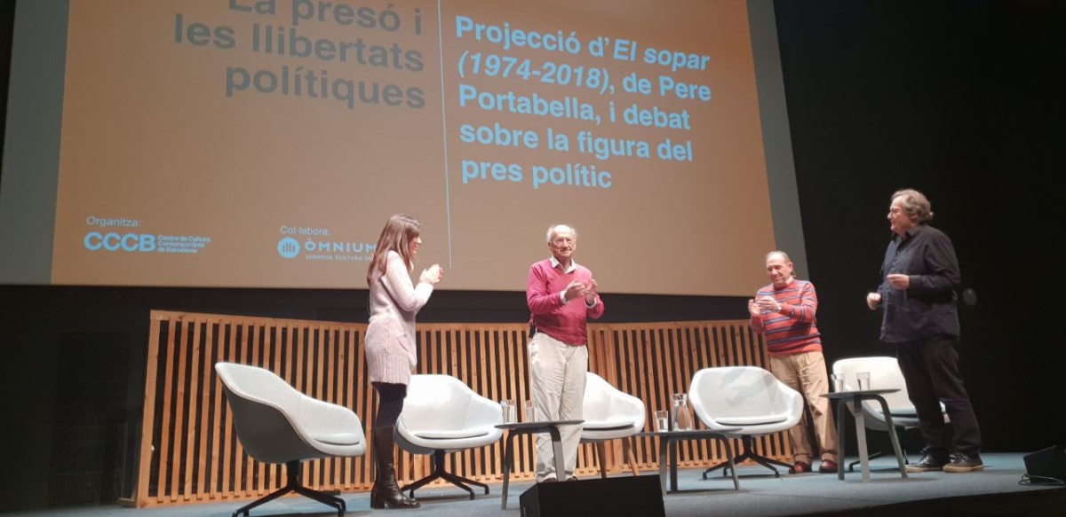 Pere Portabella, en el debat al CCCB sobre El sopar