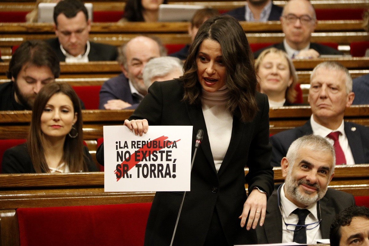 Inés Arrimadas, aquest dimecres al Parlament