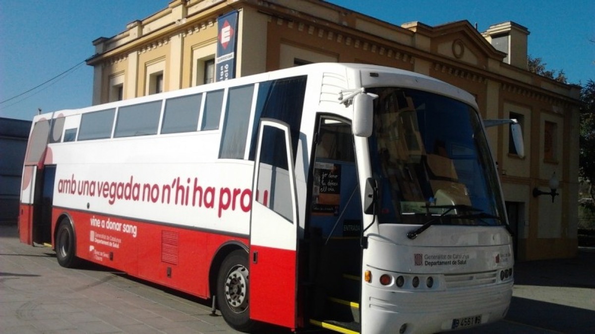 El bus de donació de sang a Rubí