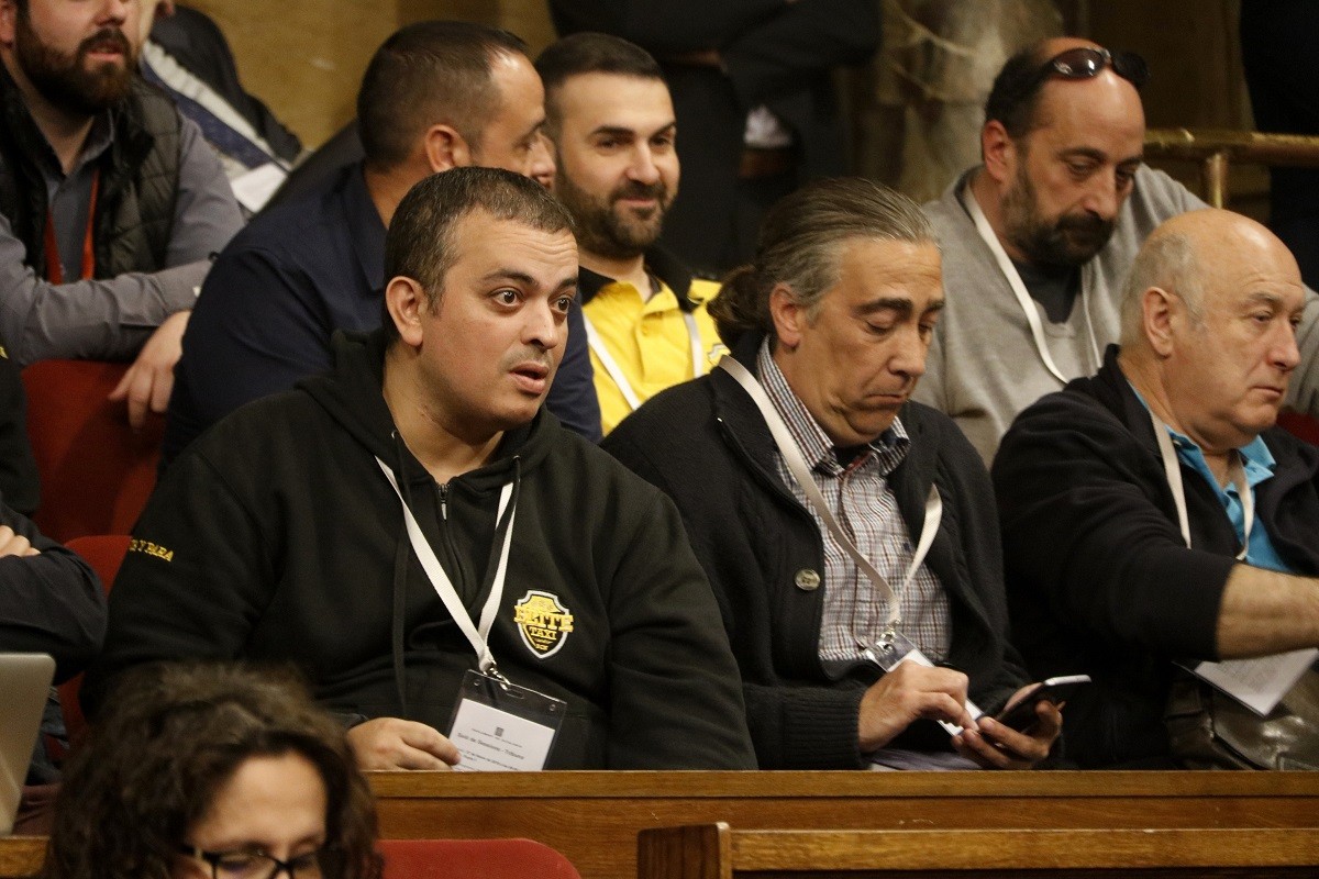 El portaveu de l'associació de Taxistes Élite, Alberto 'Tito' Álvarez, al Parlament