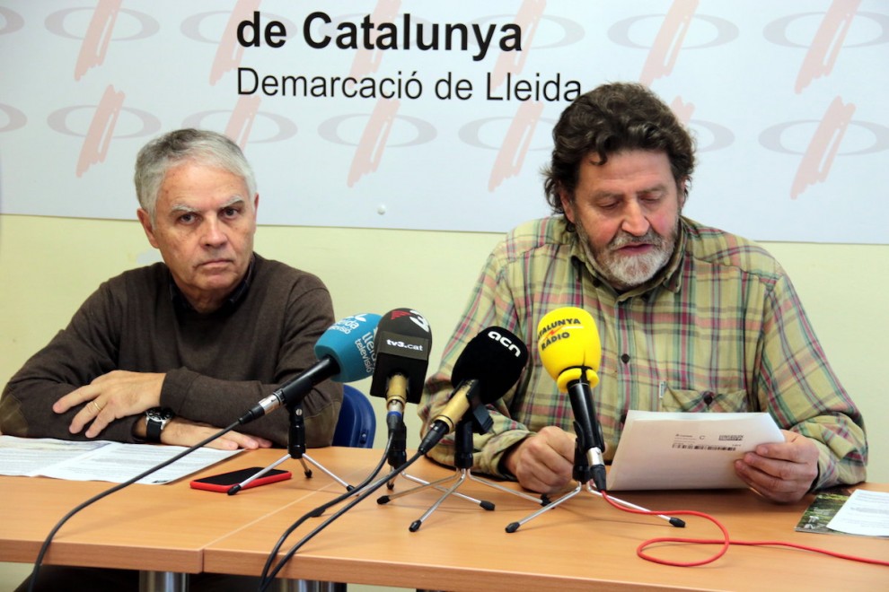 Els representants de Rius amb Vida, Josep Grau, i d'Ipcena, Joan Vàzquez