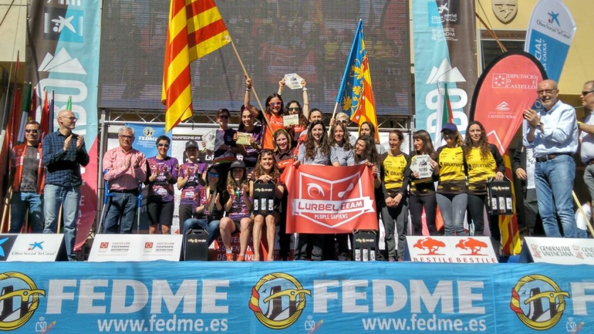 El podi femení del Campionat d'Espanya de Clubs