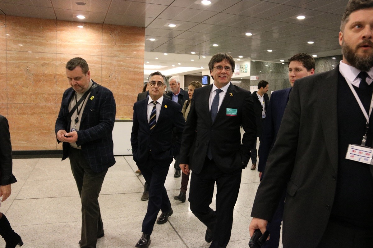 Carles Puigdemont, entrant al Parlament Europeu, fa uns dies
