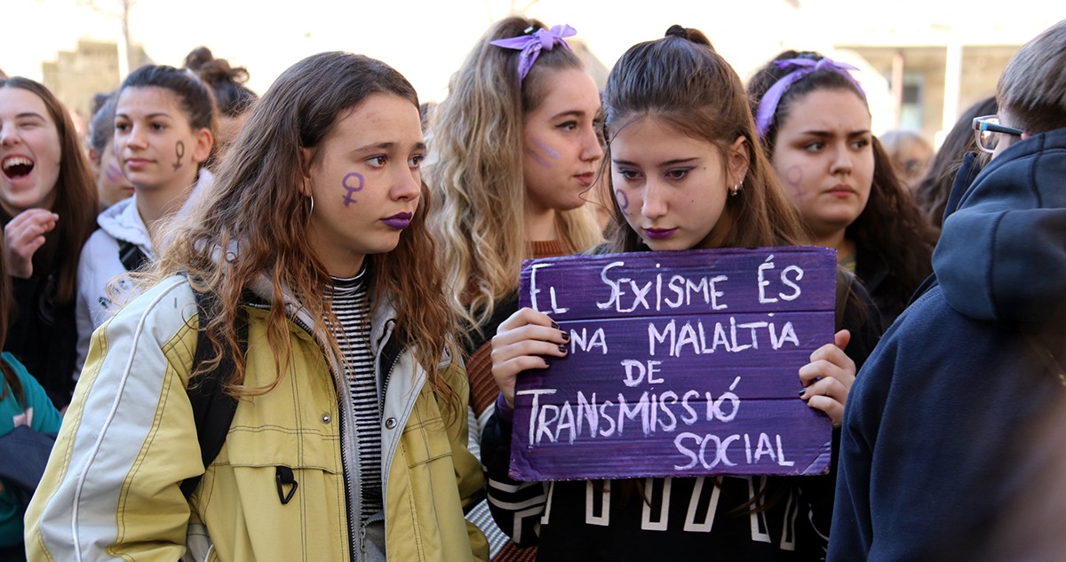 Manifestació a Manresa contra la violència sexual