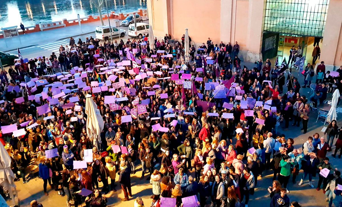 Manifestació feminista, este divendres a Tortosa.
