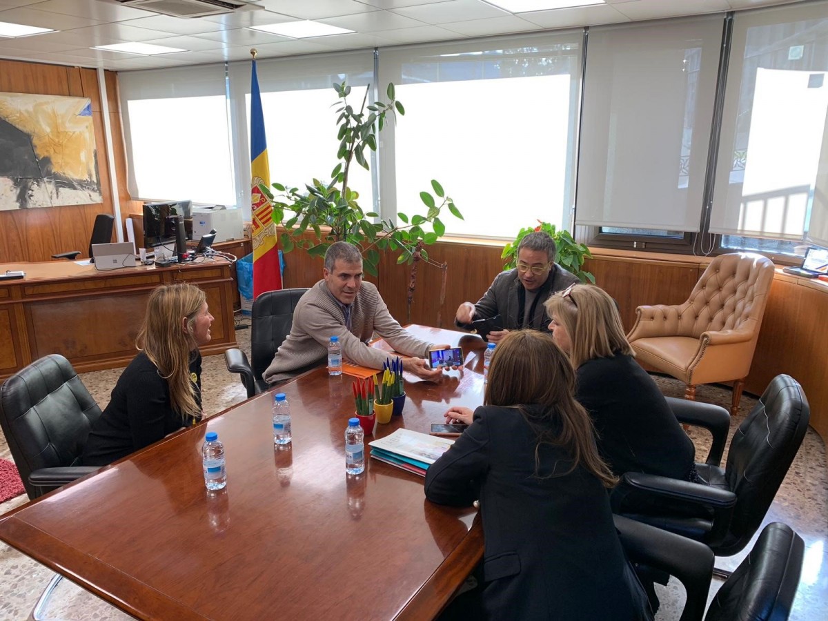 Un moment de la trobada amb les autoritats andorranes.