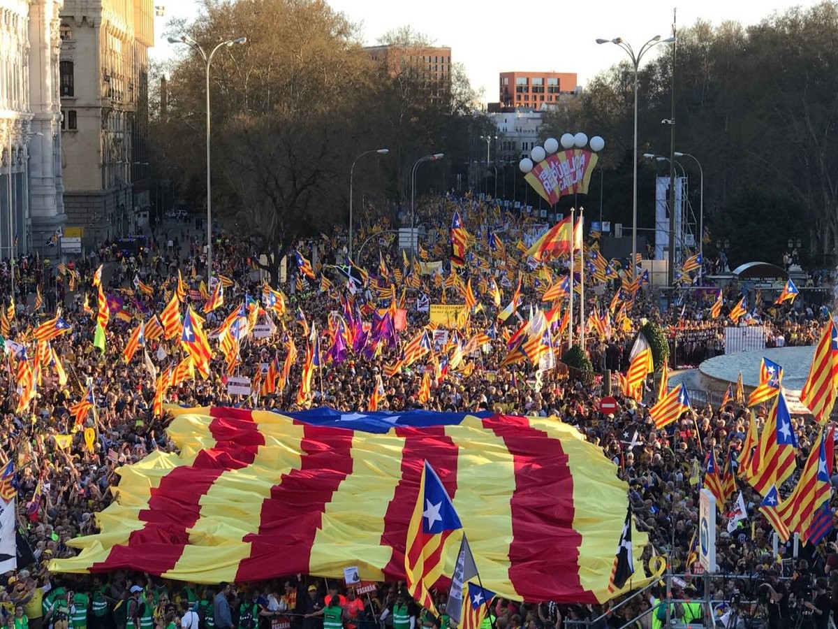 Imatge de la manifestació a Madrid