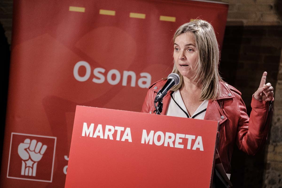 Marta Moreta, durant les municipals a Manlleu