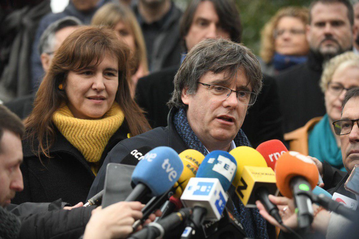 Carles Puigdemont i Laura Borràs, aquest diumenge a Waterloo