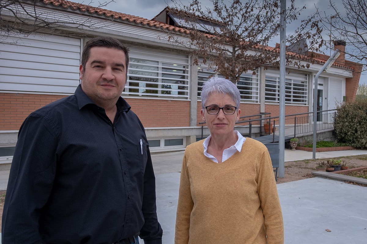 Josep Sallent i Roser Nadal, dos dels membres d'ERC que han format el nou partit a Santa Eugènia.