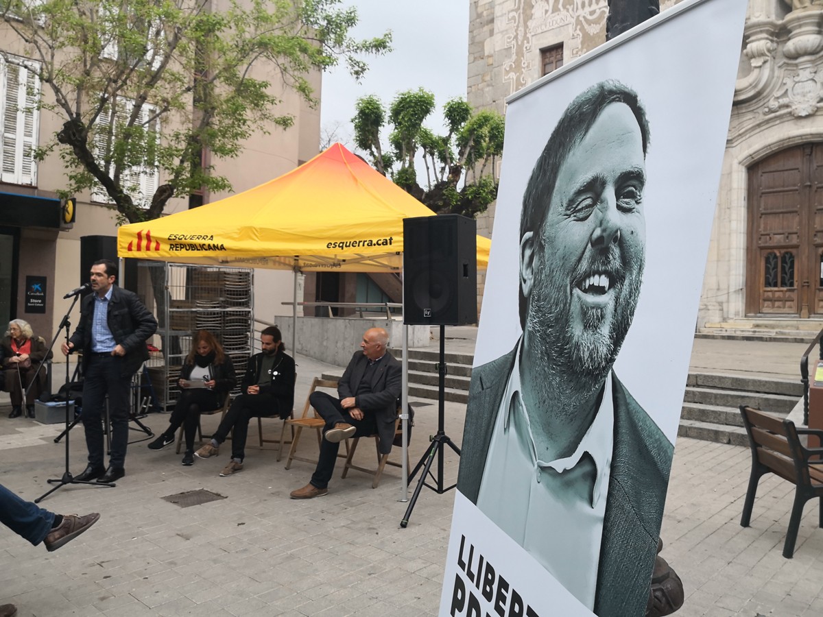 Míting d'ERC a Sant Celoni per les eleccions espanyoles del 28-A