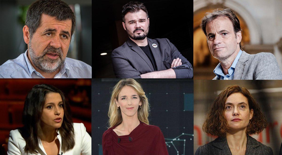 Els sis candidats dels partits catalans el 28-A.