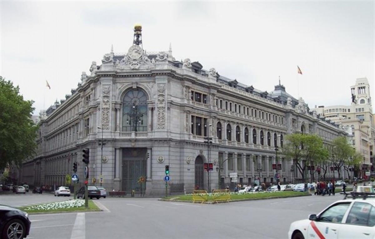 La façana del Banc d'Espanya, a Madrid