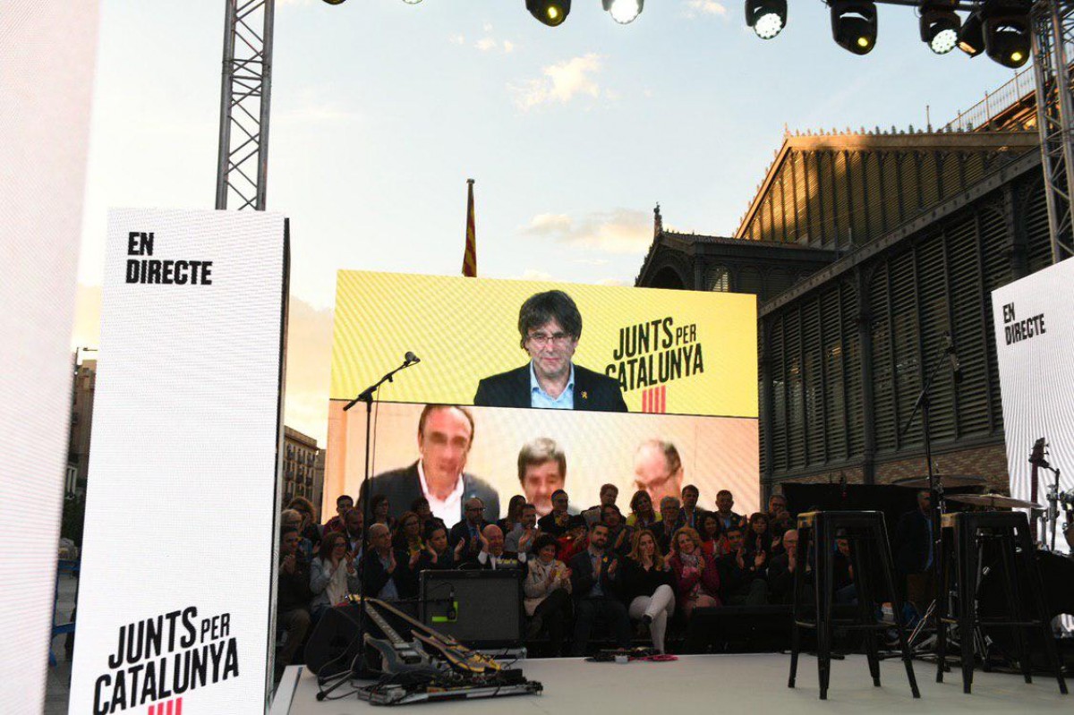 Míting final de Junts per Catalunya en la campanya de les eleccions espanyoles