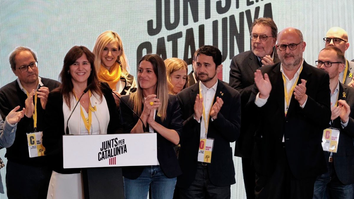 Foto de família a la seu electoral de JxCat