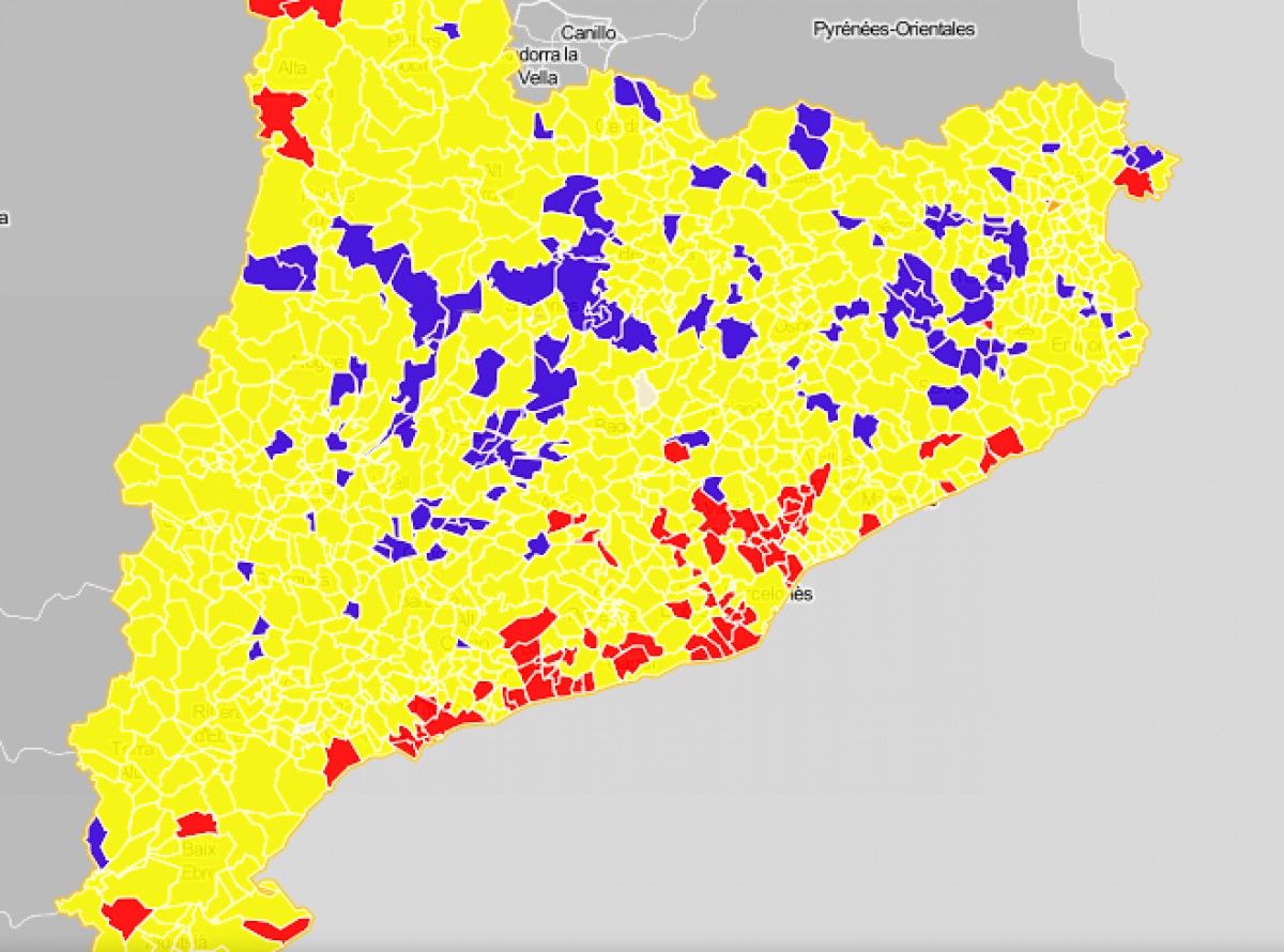 Mapa amb la força més votada de cada municipi.