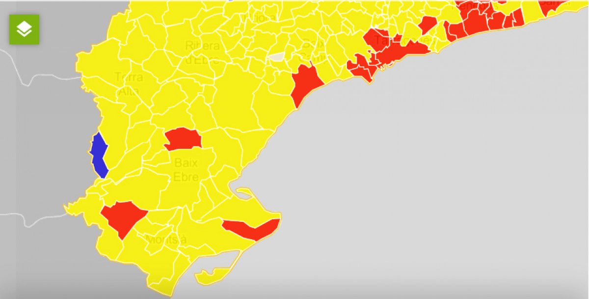 Mapa amb la força més votada de cada municipi.