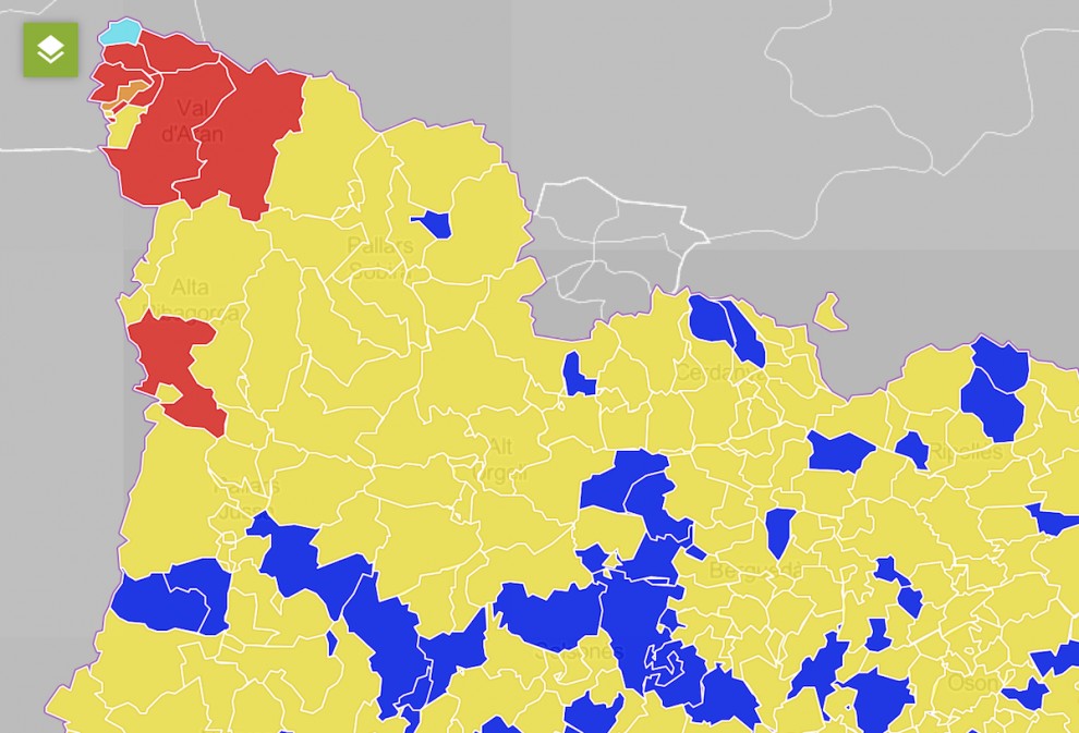 Mapa amb la força més votada de cada municipi