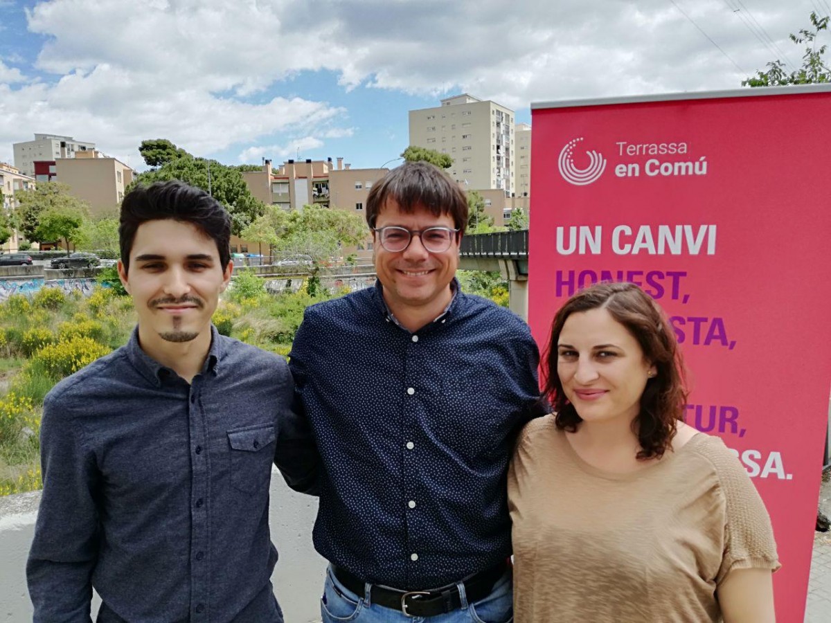 Membres de Terrassa en Comú durant la campanya electoral del 2019. 