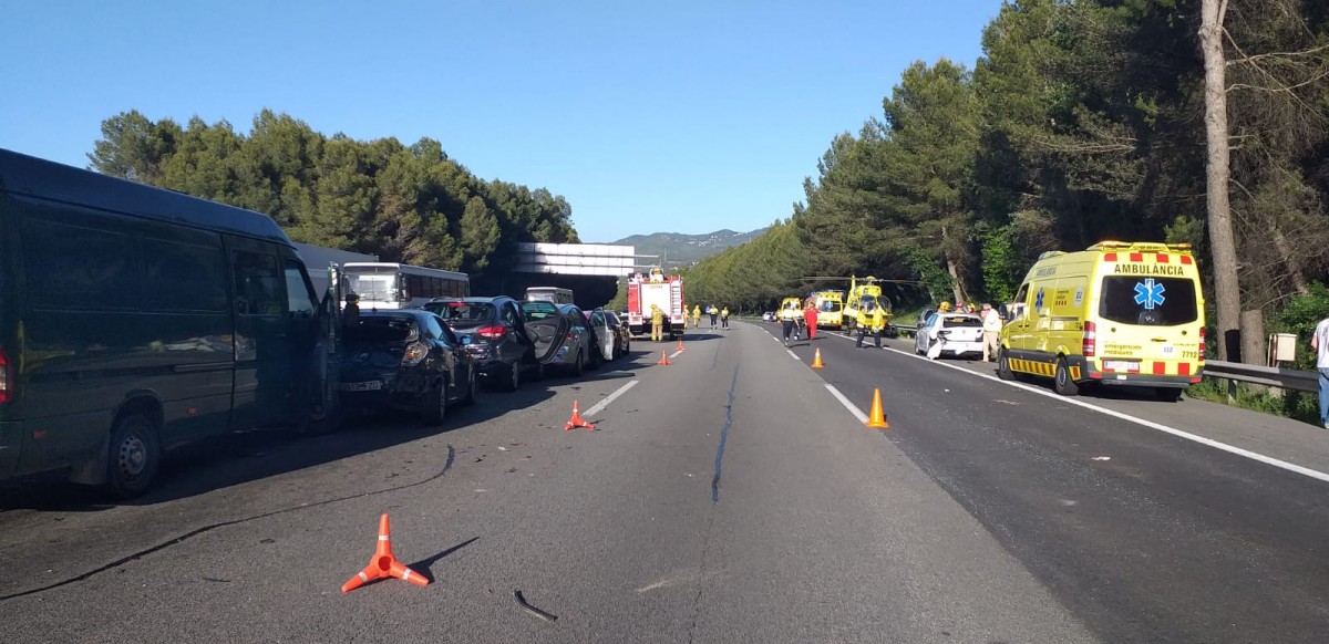 L'accident múltiple a Sant Sadurní d'Anoia