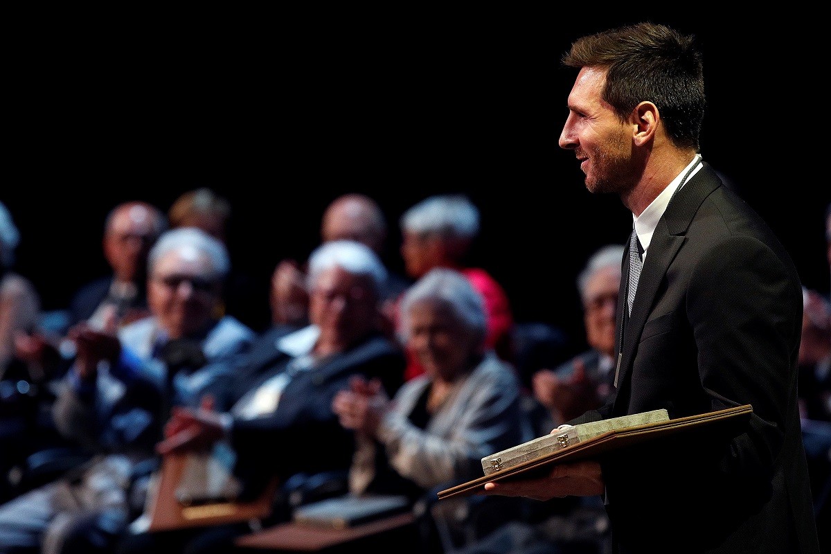 Leo Messi, en l'entrega de la Creu de Sant Jordi