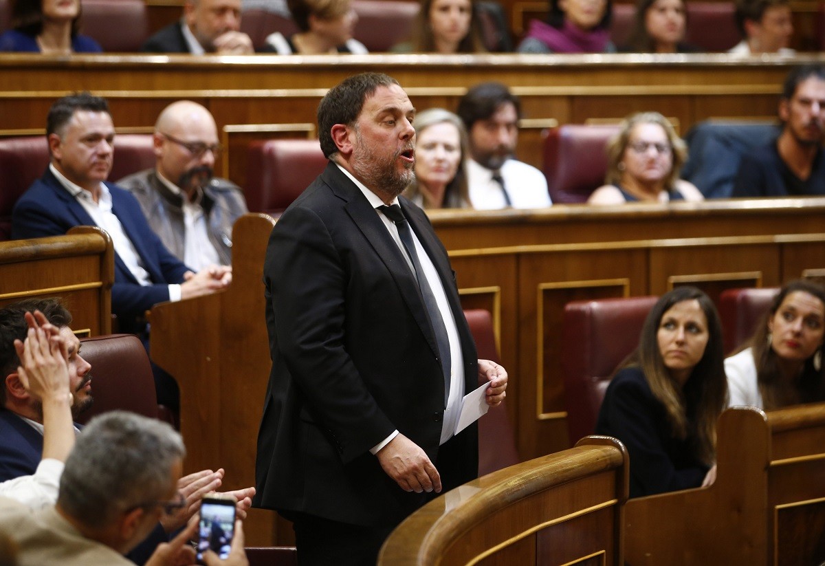 El líder d'ERC, Oriol Junqueras, al Congrés